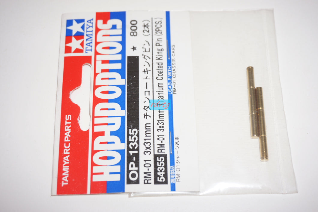 Tamiya RM-01 3×31mm Titanium Coated King Pin/2pcs (54355)