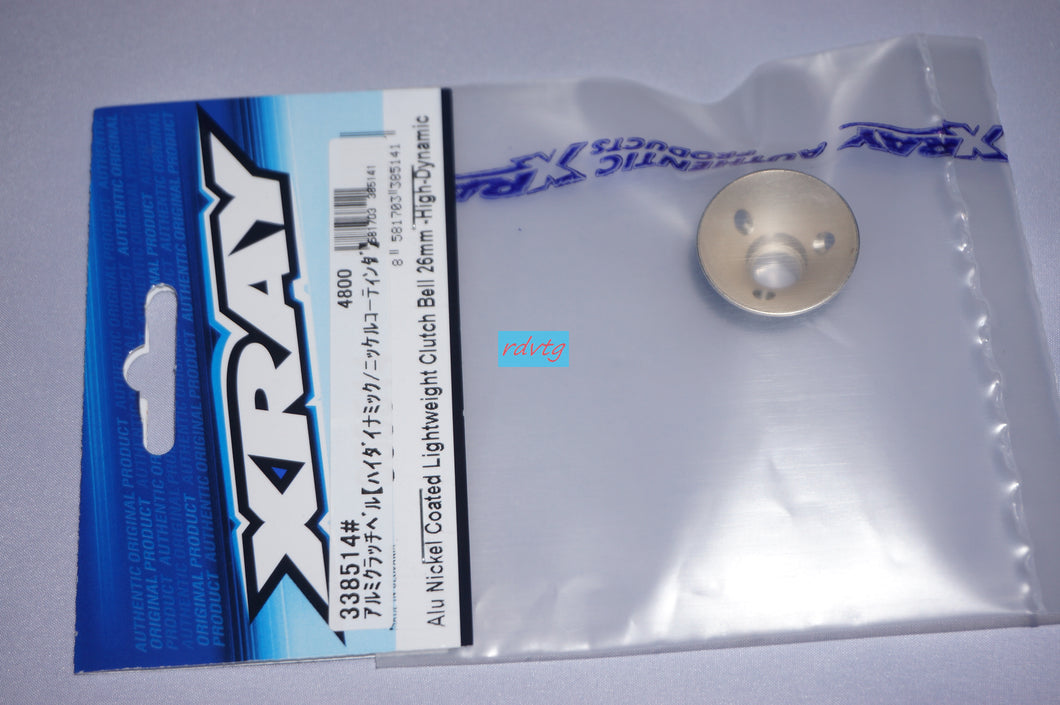 Xray NT1 Aluminum Nickel Coated Lightweight Clutch Bell 26mm/High Dynamic (338514)