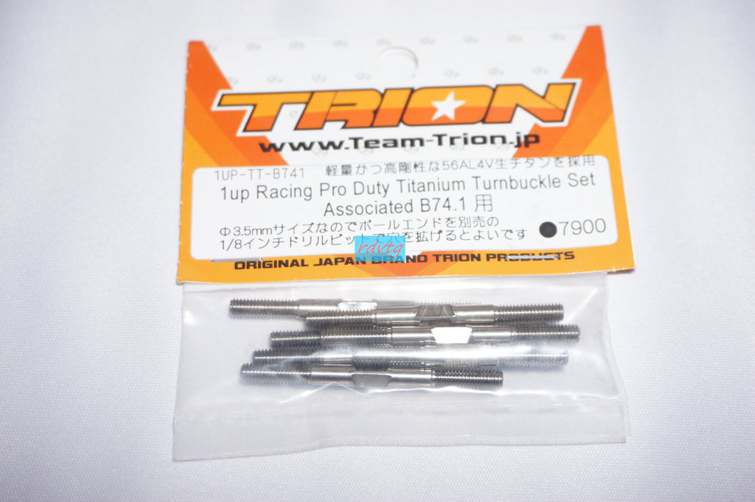 Associated B74.1 1up Racing Pro Duty 3.5mm 64Titanum Turnbuckle Set (TRION/1UP-TT-B741)
